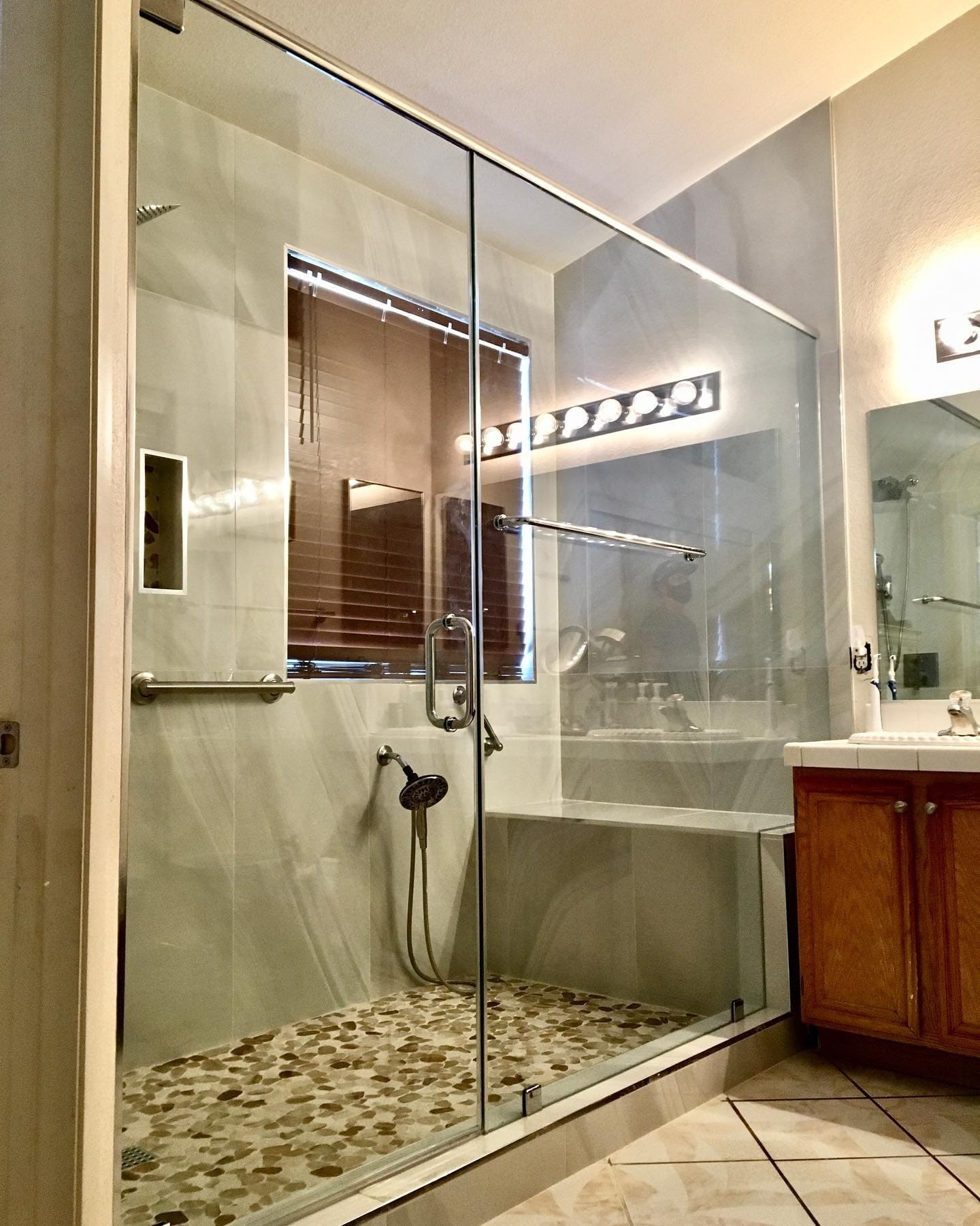 Premium polished chrome shower door hardware and hinges Las Vegas